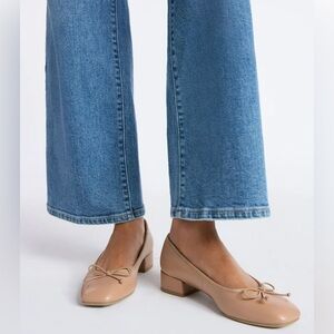 NEW…Time and Tru String Bow Block Heel Ballet Shoes